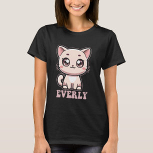 Everly Schattige Kitty Cat Design voor Meisjes Naa T-shirt