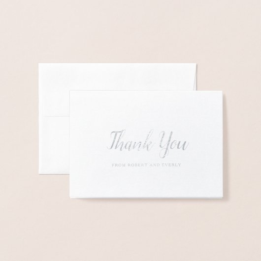 Everly Wedding Bedankt Folie Kaarten (Voorkant met envelop)