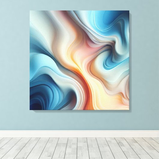 Evermore Abstracte uitgestrekte canvasprint Canvas Afdruk (Insitu (Houten vloer))