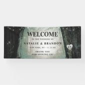 Evermore | Betoverd Bos Mos Bruiloft Welkom Spandoek (Horizontaal)