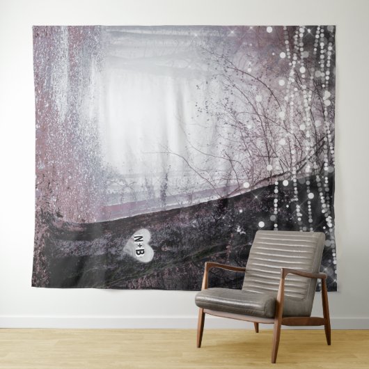 Evermore | Betoverde Bos Bruiloftsfotobehang Wandkleed (In Situ (horizontaal))