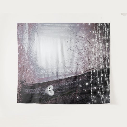 Evermore | Betoverde Bos Bruiloftsfotobehang Wandkleed (Voorkant (horizontaal))