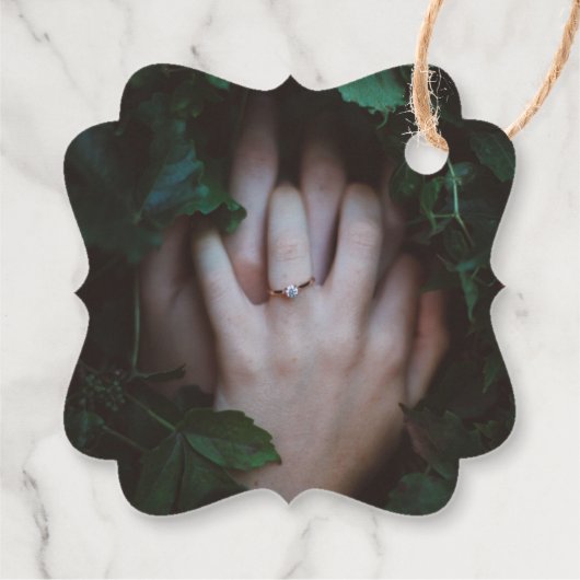 Evermore Enchanted Forest Save The Date met Foto Bedankjes Labels (Achterkant)