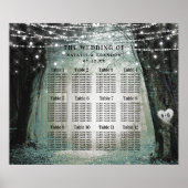 Evermore | Enchanted Forest Table Seating Chart Poster (Voorkant)