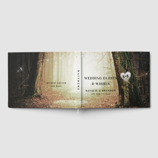 Evermore | Kantelend bos | Amber Wedding Gastenboek (Volledig)