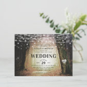 Evermore | Kantelend bos | Amber Wedding Kaart (Staand voorkant)