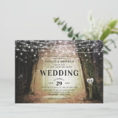 Evermore | Kantelend bos | Amber Wedding Kaart (Staand voorkant)