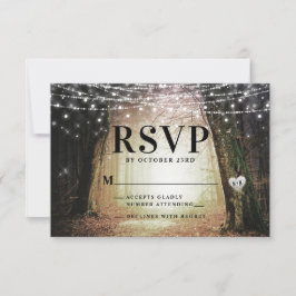 Evermore | Kantelend bos | Amber Wedding RSVP Kaartje