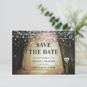 Evermore | Kantelend bos | Amber Wedding Save The Date (Staand voorkant)