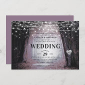 Evermore | Kantelend bos | Mauve Wedding Kaart (Voorkant / Achterkant)