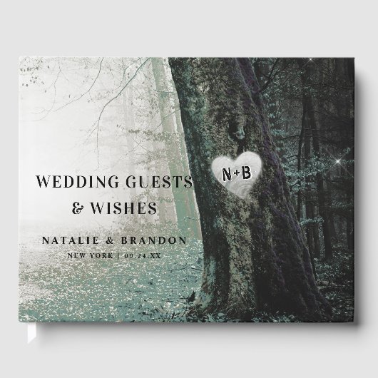 Evermore | Kantelend bos | Moss Wedding Gastenboek (Voorkant)