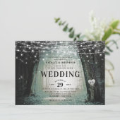 Evermore | Kantelend bos | Moss Wedding Kaart (Staand voorkant)