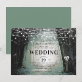 Evermore | Kantelend bos | Moss Wedding Kaart (Voorkant / Achterkant)