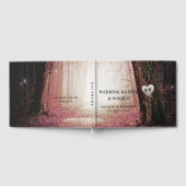 Evermore | Kantelend bos | Roze huwelijk Gastenboek (Volledig)