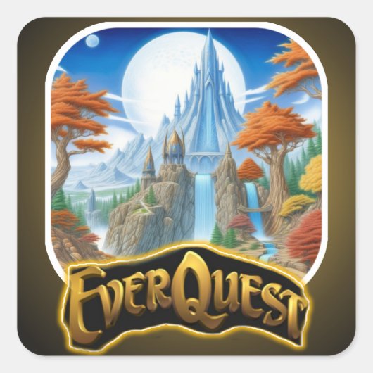 Everquest Vierkante Sticker (Voorkant)