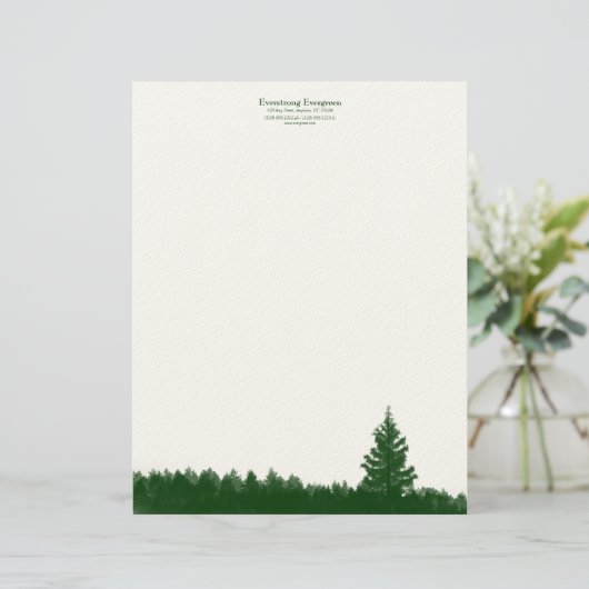 Everstrong Evergreen Letterhead Gepersonaliseerd Briefhoofd (Staand voorkant)