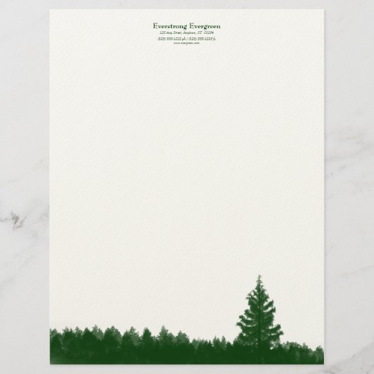 Everstrong Evergreen Letterhead Gepersonaliseerd Briefhoofd (Voorkant)