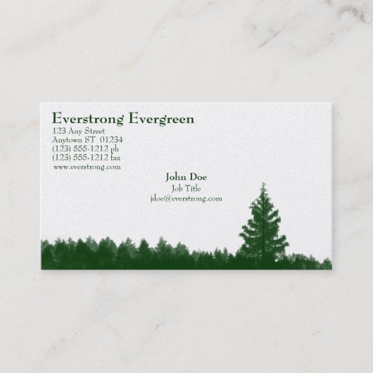Everstrong Evergreen Visitekaartje (Voorkant)