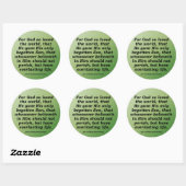 Eversustainable Kerstmis John 3-16 Ronde Sticker (Vel)
