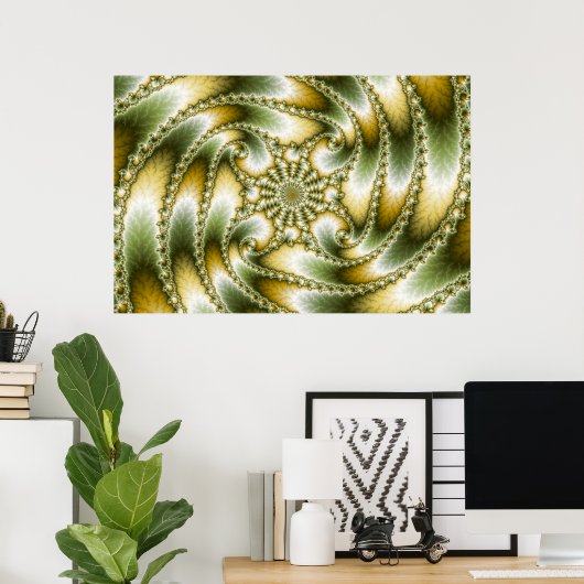 Everswirl - Mandelbrot Fractal Poster (Thuiskantoor)