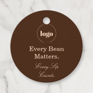 Every Bean Matters Coffee Logo Gift Tag Bedankjes Labels