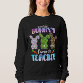 Every Bunny Is Favorite Teacher Leopard Bunny East Trui (Voorkant)