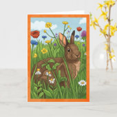 Every Bunny Loves Flowers Kaart (Gele Bloem)