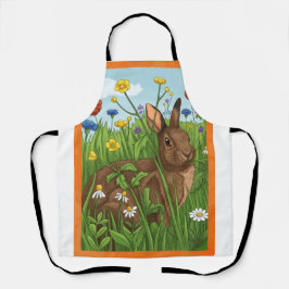 Every Bunny Loves Flowers Schort