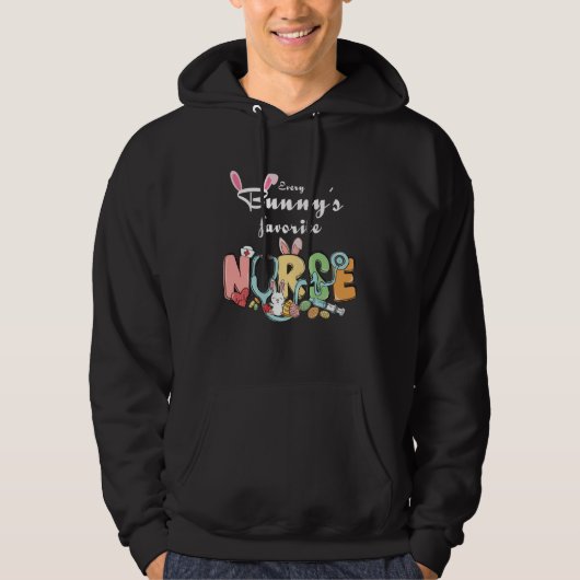 Every Bunny s Favorite Nurse N Cute Bunnies Easter Hoodie (Voorkant)