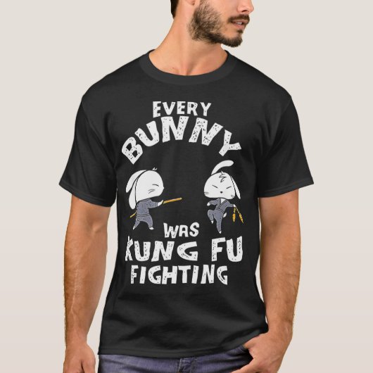 Every Bunny Was Kung Fu Fighting  Ninja Easter T-shirt (Voorkant)