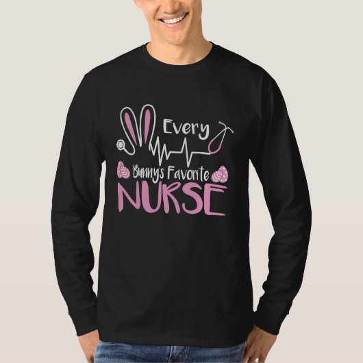 Every Bunny's Favorite Nurse  Easter Day   1 T-shirt (Voorkant)