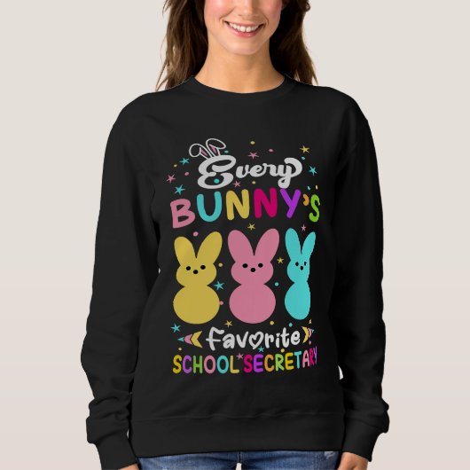 Every Bunny's Favorite School Secretary Religious  Trui (Voorkant)
