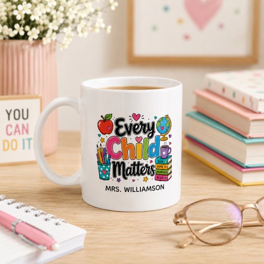Every Child Matters Monogram Docent Koffiemok