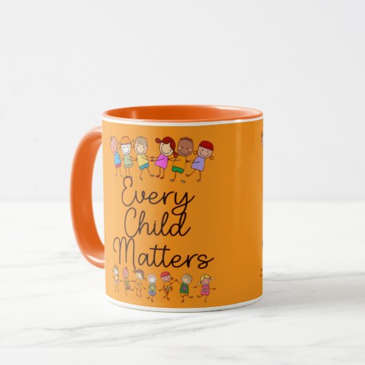 Every Child Matters Orange Awareness  Mug Mok (Voorkant links)