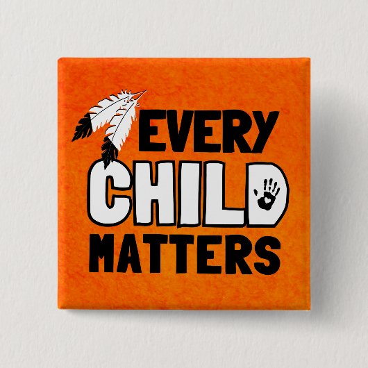 Every Child Matters Vierkante Button 5,1 Cm (Voorkant)