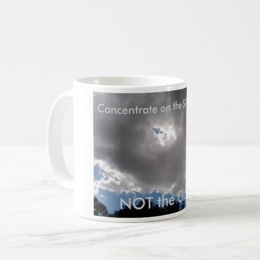 Every Cloud has A Silver Lining Coffee Mug Koffiemok (Voorkant links)