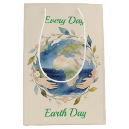 Every Day Earth Day Floral Globe With Hands Medium Cadeauzakje