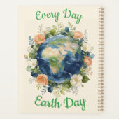 Every Day Earth Day Floral Wreath Earth Planner (Achterkant)