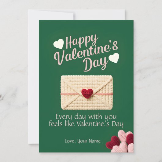 Every Day Feels Like Valentine’s Day Love Card Feestdagenkaart (Voorkant)