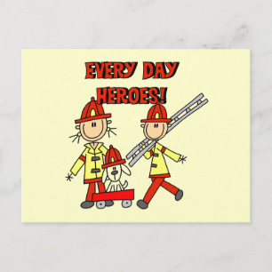 Every Day Heroes Brandweer T-shirts en Cadeaus Briefkaart