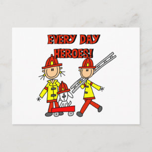 Every Day Heroes Brandweer T-shirts en Cadeaus Briefkaart
