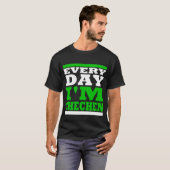 Every Day I'm Chechen Black T-shirt (Voorkant volledig)