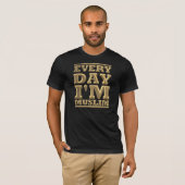 Every day i'm muslim black gold t-shirt (Voorkant volledig)