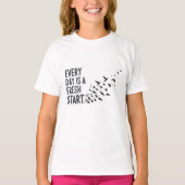 Every Day Is A Fresh Start Wall Clock T-shirt (Voorkant)