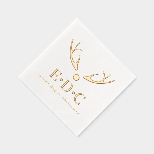 Every Day is Christmas Foil Stamped Napkins Folie Servetten (Rechts)