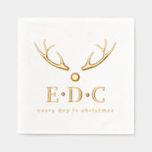 Every Day is Christmas Foil Stamped Napkins Folie Servetten (Voorkant)