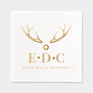 Every Day is Christmas Foil Stamped Napkins Folie Servetten