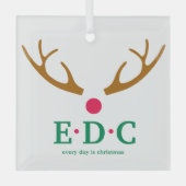 Every Day is Christmas Glass Ornament (Voorkant)