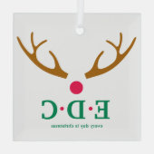 Every Day is Christmas Glass Ornament (Achterkant)