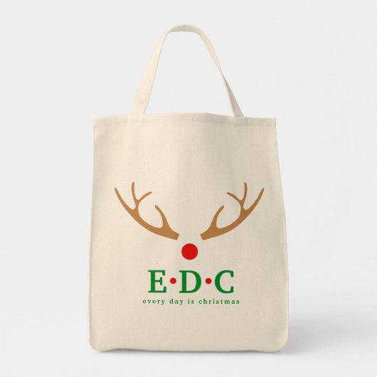 Every Day is Christmas Grocery Bag Tote Bag (Voorkant)